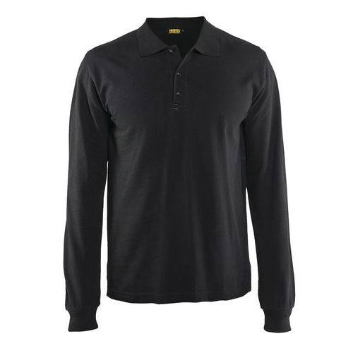 Polo Manches Longues Noir Taille Xxl