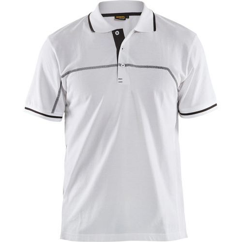 Polo Bicolore Blanc/gris Foncé Taille 4xl