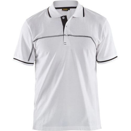 Polo Bicolore Blanc/gris Foncé Taille Xl