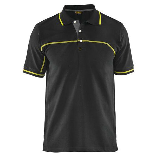 Polo Bicolore Noir/jaune Fluorescent Taille 4xl