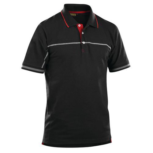 Polo Bicolore Noir/rouge Taille M