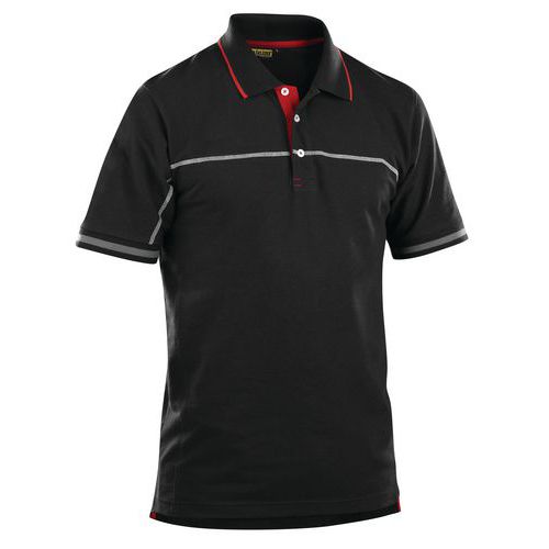 Polo Bicolore Noir/rouge Taille S
