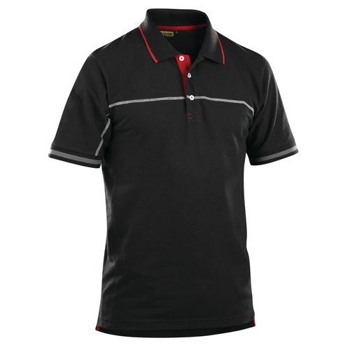 Polo Bicolore Noir/rouge Taille Xxl