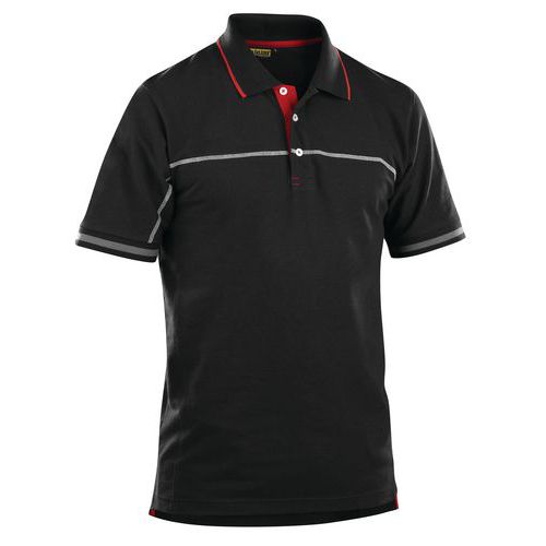 Polo Bicolore Noir/rouge Taille Xxxl