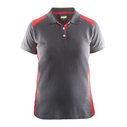 Polo Femme Gris/rouge Taille M