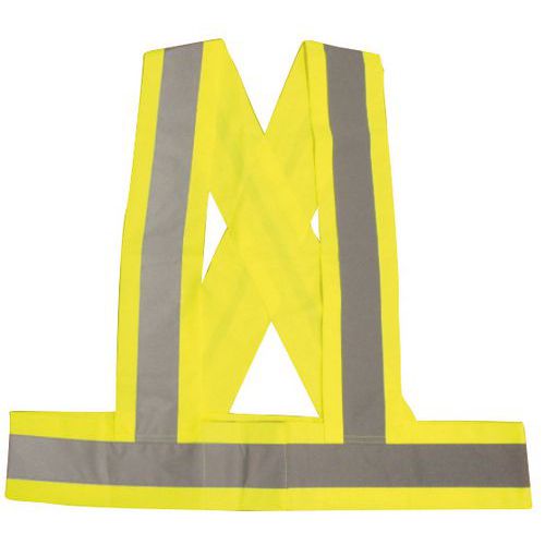 Baudrier Réfléchissant Jaune Fluo - Manutan - Unisexe