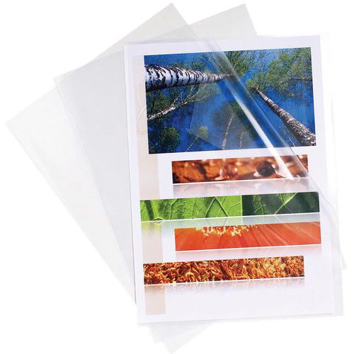 Sachet De 10 Pochette Coin Polypropylène Lisse 12/100e - A4