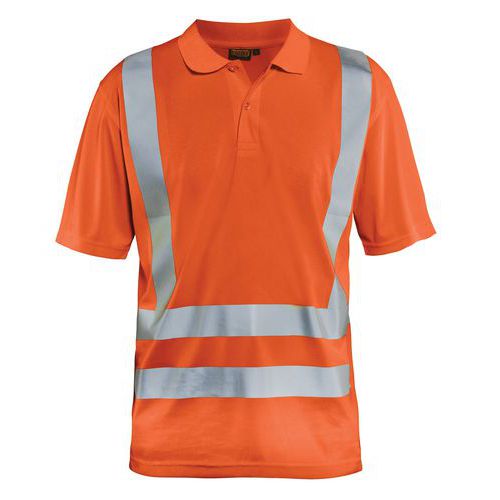 Polo Anti-uv Haute-visibilité Orange Fluorescent Taille Xxl