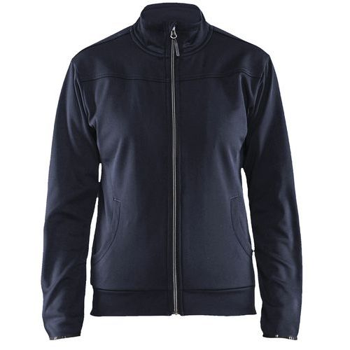 Sweat Zippé Femme Marine Foncé/noir Taille L