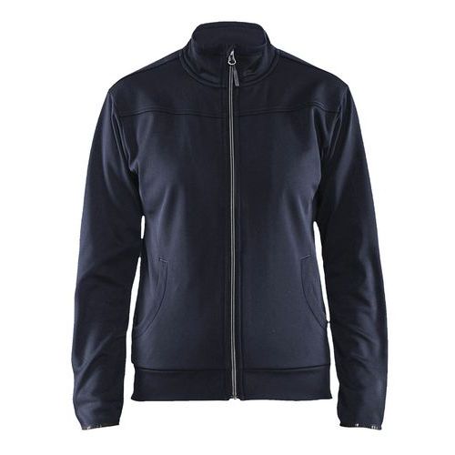 Sweat Zippé Femme Marine Foncé/noir Taille M