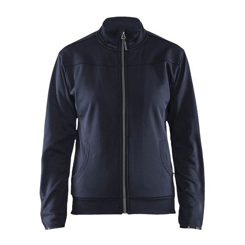 Sweat Zippé Femme Marine Foncé/noir Taille S