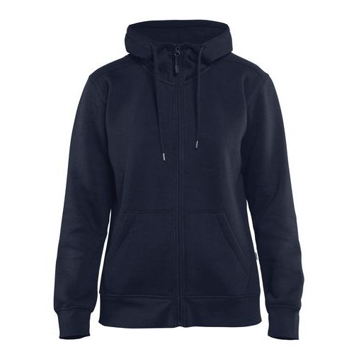 Sweat Zippé À Capuche Femme Marine Taille L