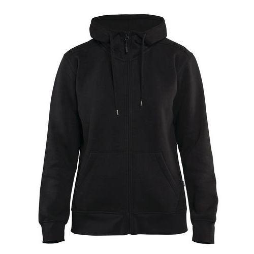 Sweat Zippé à Capuche Femme Noir Taille Xs