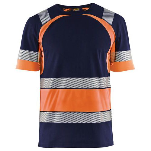 T-shirt Haute Visibilité Marine/orange Taille Xl