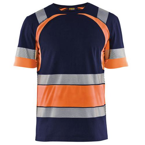 T-shirt Haute Visibilité Marine/orange Taille Xs