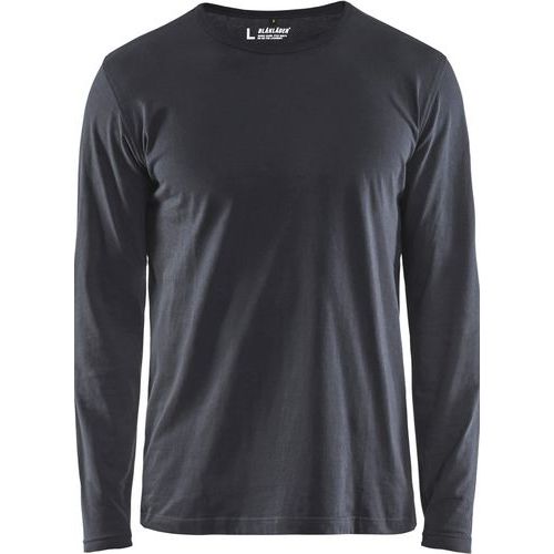 T-shirt Manches Longues Gris Foncé Taille Xxxl