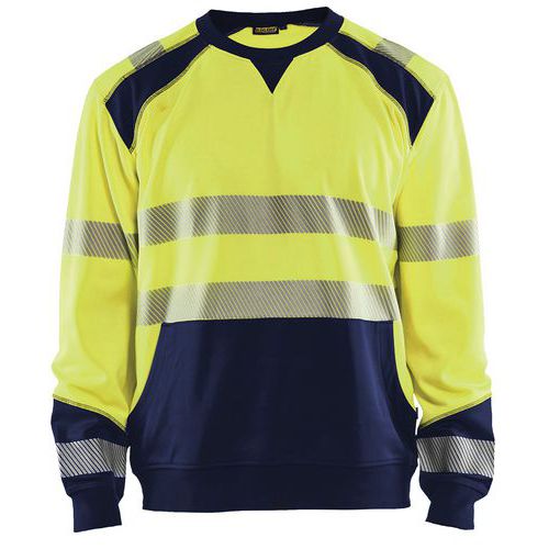 Sweat Haute-visibilité Jaune Fluorescent/marine Taille Xl