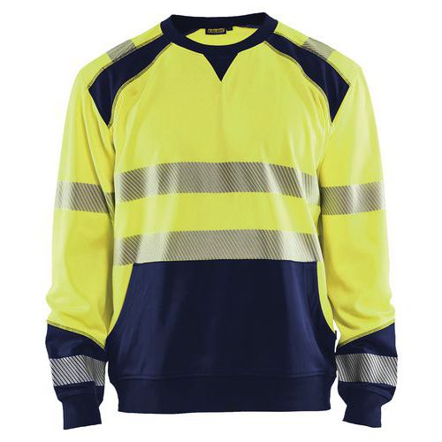 Sweat Haute-visibilité Jaune Fluorescent/marine Taille Xxl
