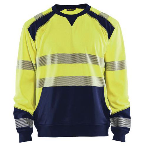 Sweat Haute-visibilité Jaune Fluorescent/marine Taille Xxxl