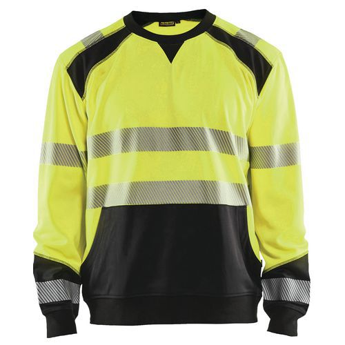 Sweat Haute-visibilité Jaune Fluorescent/noir Taille S