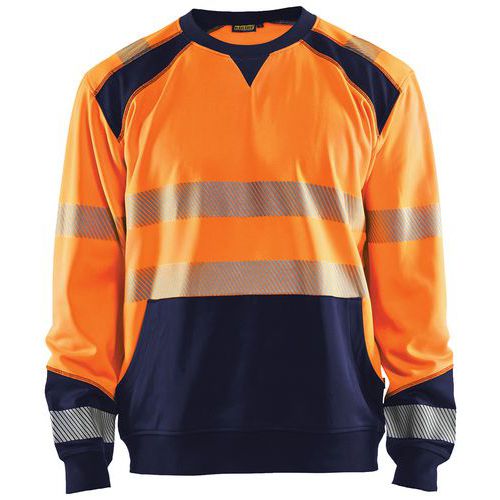 Sweat Haute-visibilité Orange Fluorescent/marine Taille 4xl