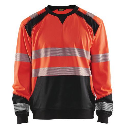 Sweat Haute-visibilité Rouge Fluorescent/noir Taille 4xl