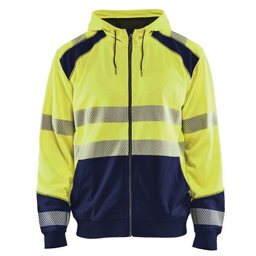 Sweat Zippé à Capuche Haute-visibilité Taille S