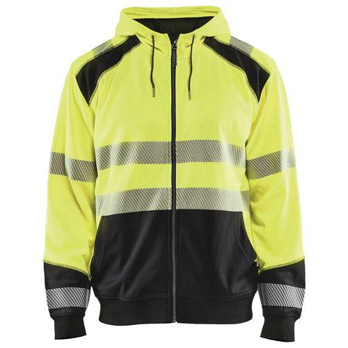 Sweat Zippé à Capuche Haute-visibilité Taille M