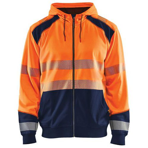 Sweat Zippé à Capuche Haute-visibilité Taille M
