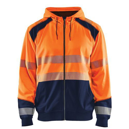 Sweat Zippé à Capuche Haute-visibilité Taille Xs