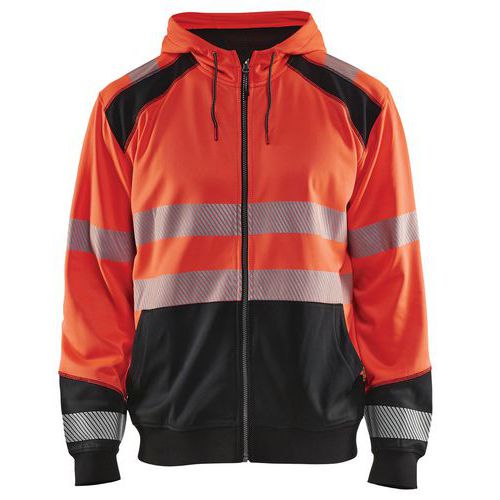 Sweat Zippé à Capuche Haute-visibilité Taille M