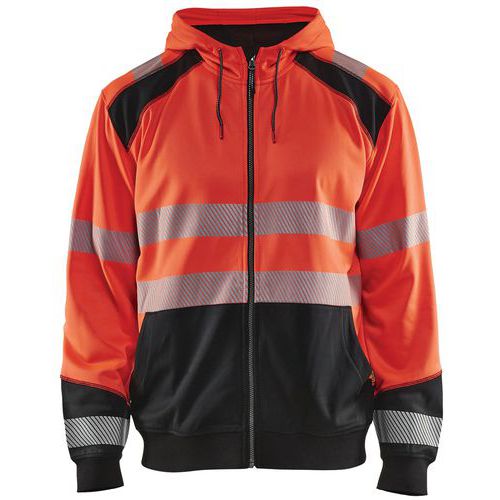 Sweat Zippé à Capuche Haute-visibilité Taille S