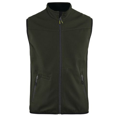 Gilet De Travail Sans Manches Vert Olive/noir Taille S