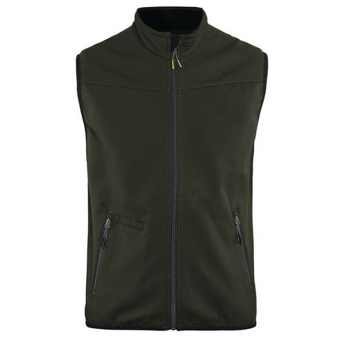 Gilet De Travail Sans Manches Vert Olive/noir Taille Xs