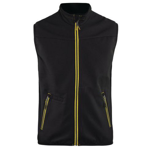 Gilet De Travail Sans Manches Noir/jaune Fluorescent Taille 4xl