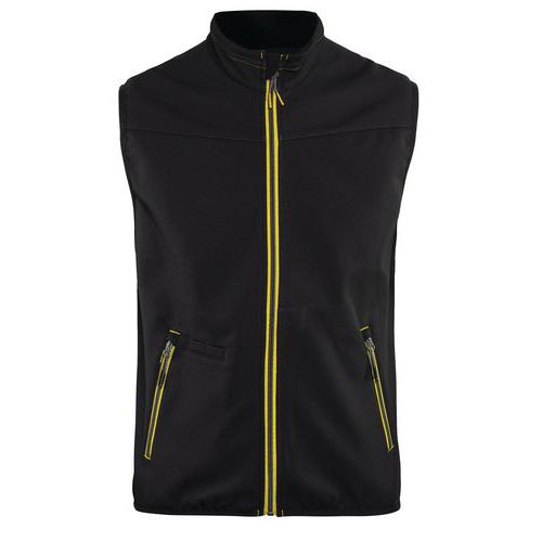 Gilet De Travail Sans Manches Noir/jaune Fluorescent Taille L