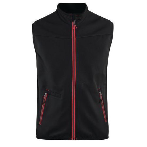 Gilet De Travail Sans Manches Noir/rouge Taille Xxxl