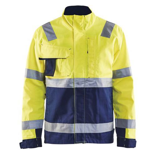 Veste Haute Visibilité Jaune Fluorescent/marine Taille Xl