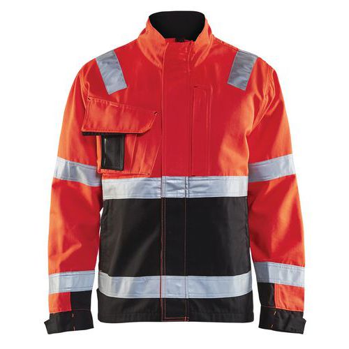 Veste Haute Visibilité Rouge Fluorescent/noir Taille L