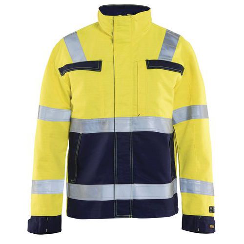 Veste Multinormes Jaune Fluorescent/marine Taille M