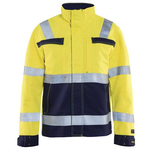 Veste Multinormes Jaune Fluorescent/marine Taille S