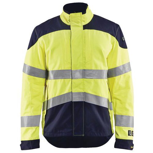 Veste Multinormes Inhérent Jaune Fluorescent/marine Taille L