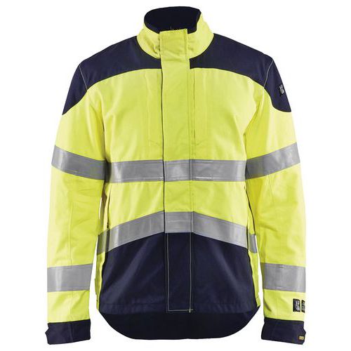 Veste Multinormes Inhérent Jaune Fluorescent/marine Taille M