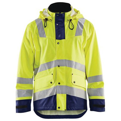 Veste De Pluie Niveau 2 Jaune Fluorescent/marine Taille M