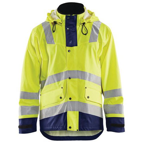 Veste De Pluie Niveau 2 Jaune Fluorescent/marine Taille S