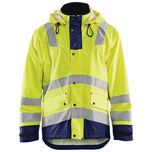 Veste De Pluie Niveau 2 Jaune Fluorescent/marine Taille Xs