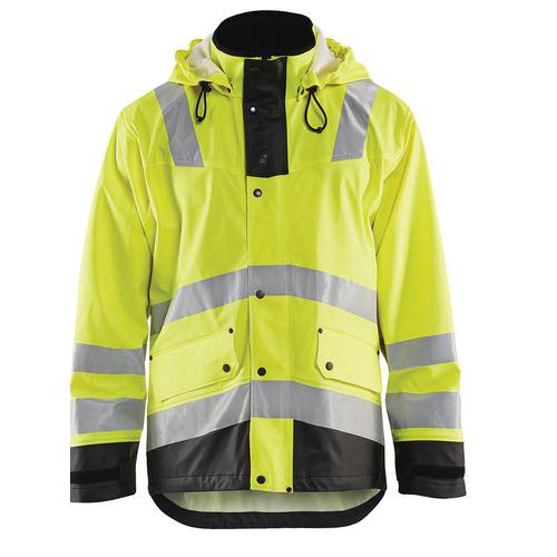 Veste De Pluie Niveau 2 Jaune Fluorescent/noir Taille L
