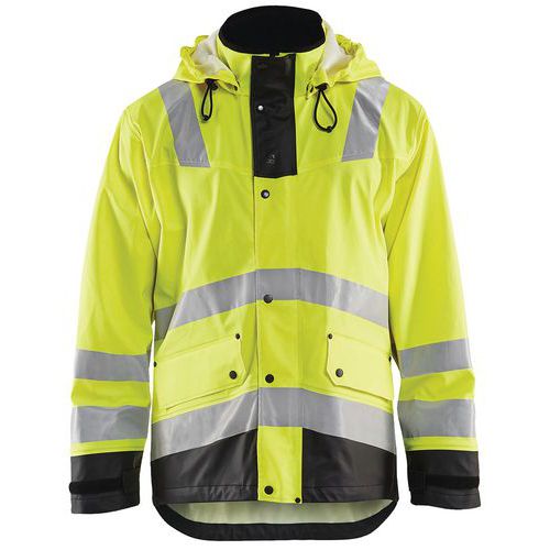 Veste De Pluie Niveau 2 Jaune Fluorescent/noir Taille Xl