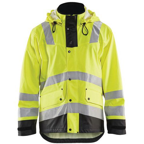 Veste De Pluie Niveau 2 Jaune Fluorescent/noir Taille Xs