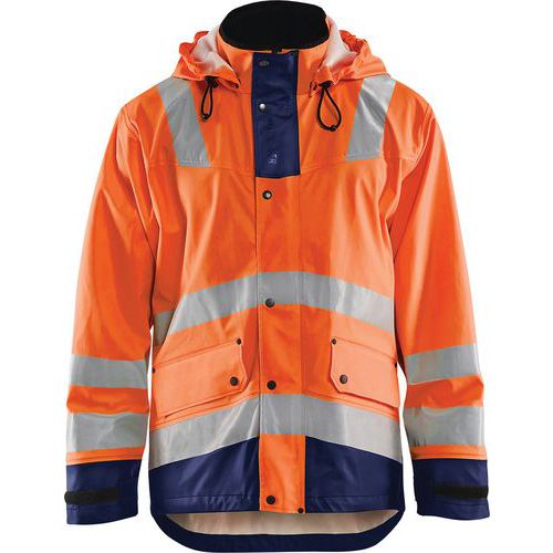 Veste De Pluie Niveau 2 Orange Fluorescent/marine Taille Xxl